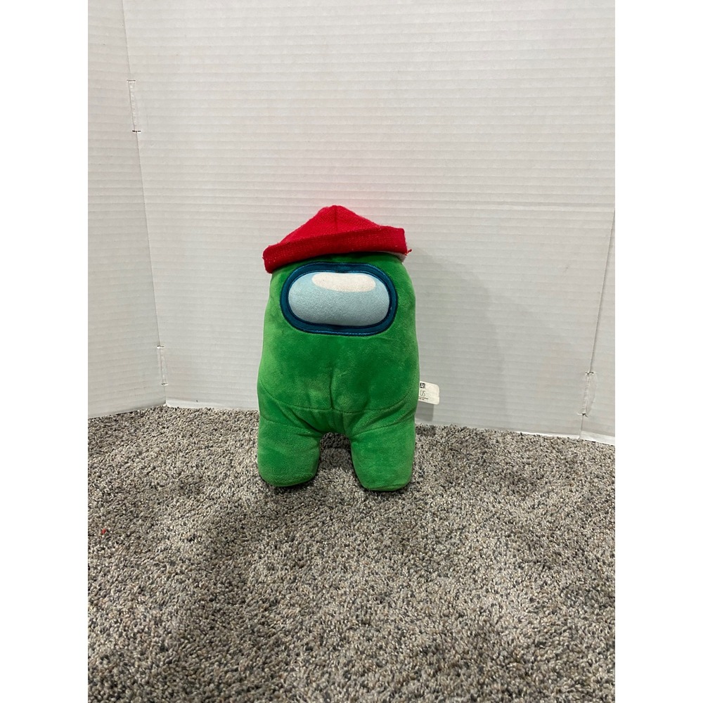 Plush Among Us Crewmate Green Excellent Red Beanie Hat‎